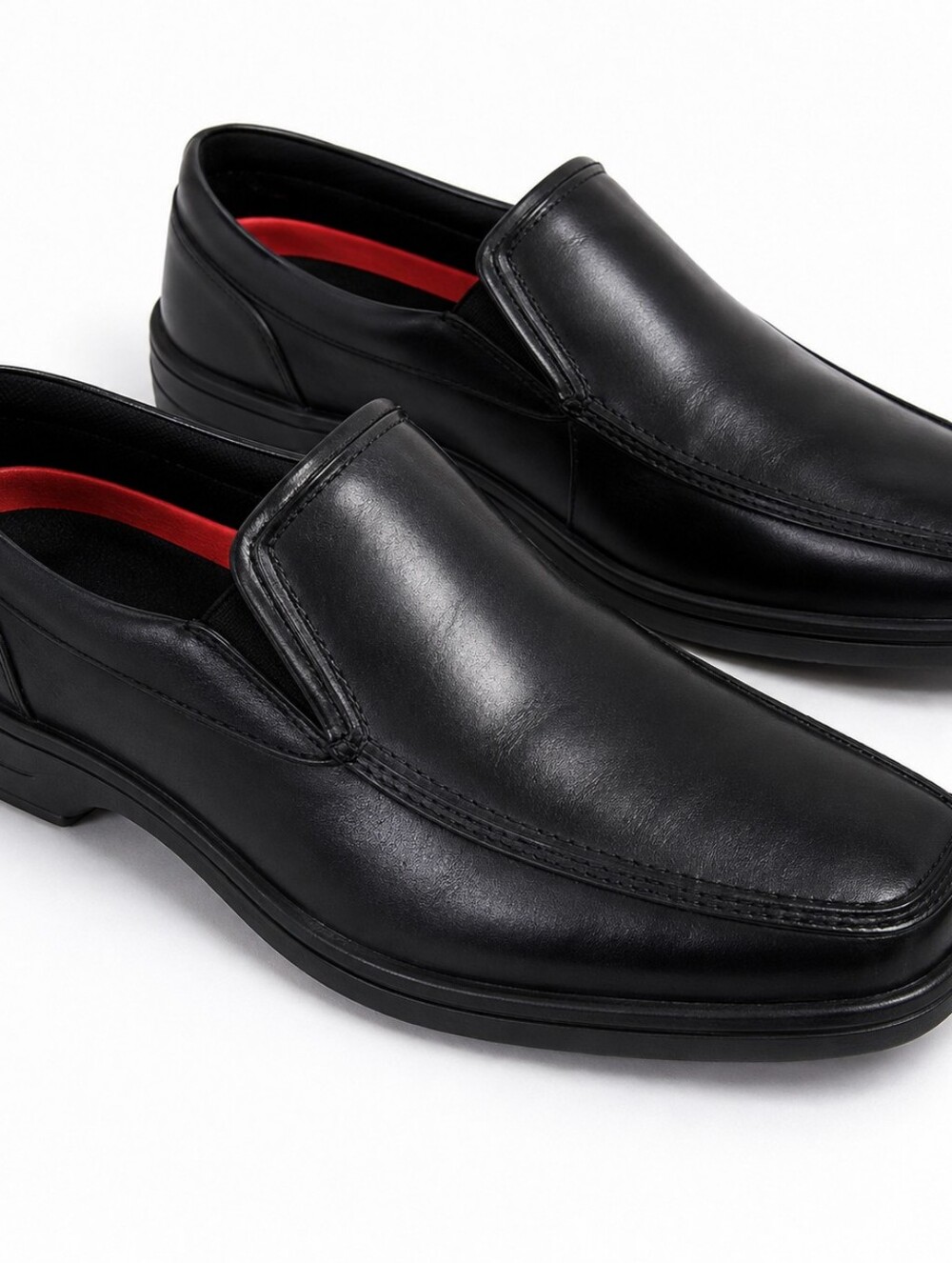 Rockport Men's Black Leather Slip-On Loafers – Size 10.5